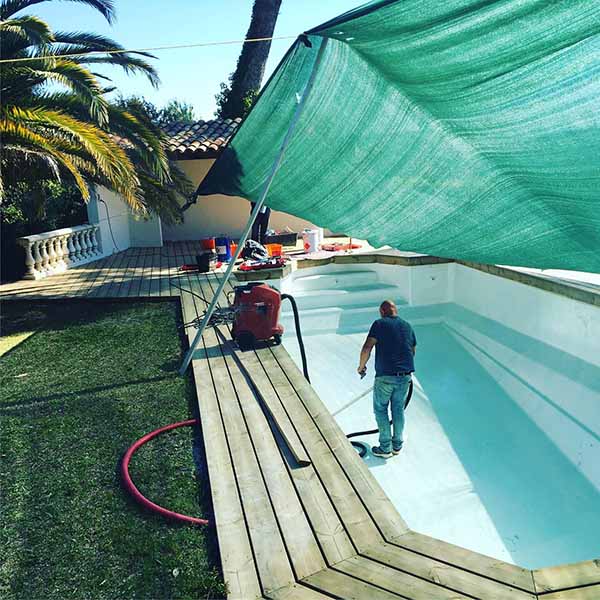 Photo renovation piscine pendant travaux